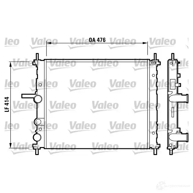 Радиатор охлаждения двигателя VALEO 732688 0WKJ97N RM20 6 236643