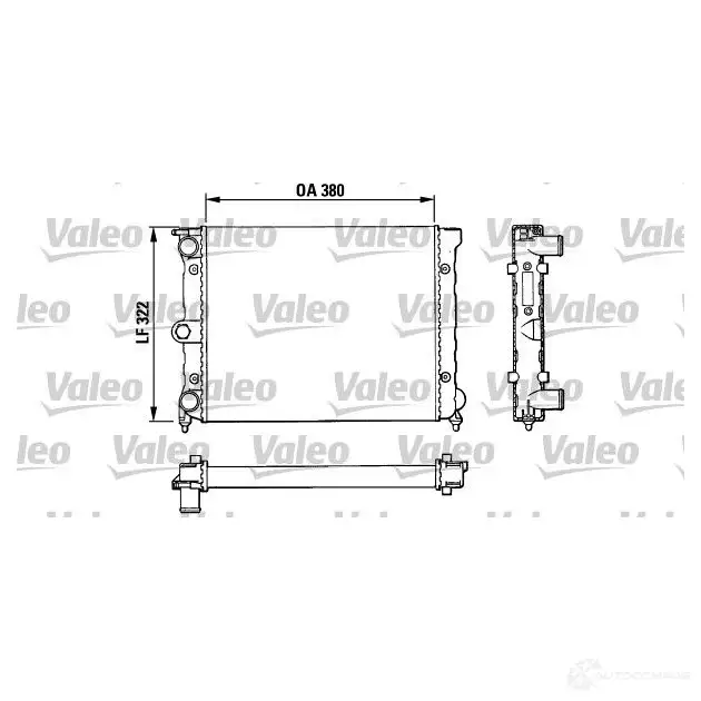 Радиатор охлаждения двигателя VALEO V24JW 883818 TA34 0 245547