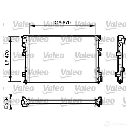 Радиатор охлаждения двигателя VALEO 731168 236128 K9JOFKP TA82 9