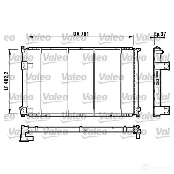 Радиатор охлаждения двигателя VALEO 732049 TC188 RC101 3 236446