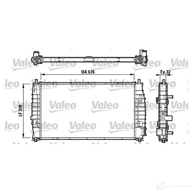 Радиатор охлаждения двигателя VALEO 3276427320688 732068 1291295984 AC4 AGU изображение 0