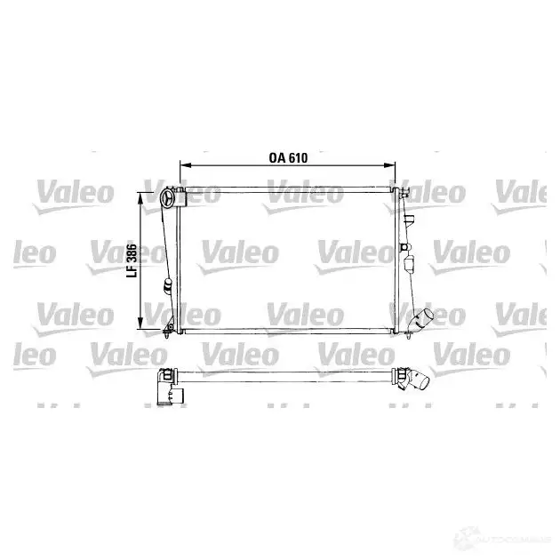 Радиатор охлаждения двигателя VALEO O21WYA 730959 236032 RA00 3