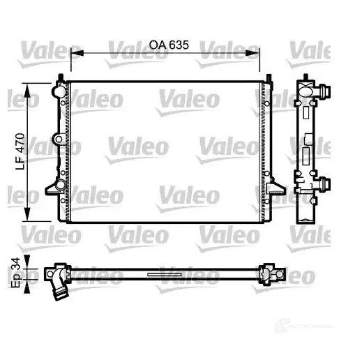 Радиатор охлаждения двигателя VALEO DBTSR2K RA116 9 236699 732791 изображение 0