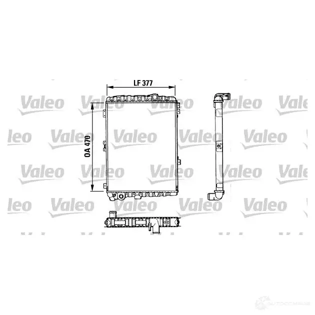 Радиатор охлаждения двигателя VALEO TA 464 883864 KQOM29W 245565