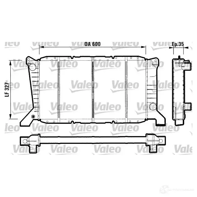 Радиатор охлаждения двигателя VALEO DL8 4IN 236389 731779 3276427317794