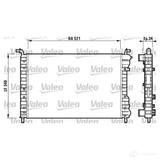Радиатор охлаждения двигателя VALEO TH179 732007 236440 AB008 A изображение 0