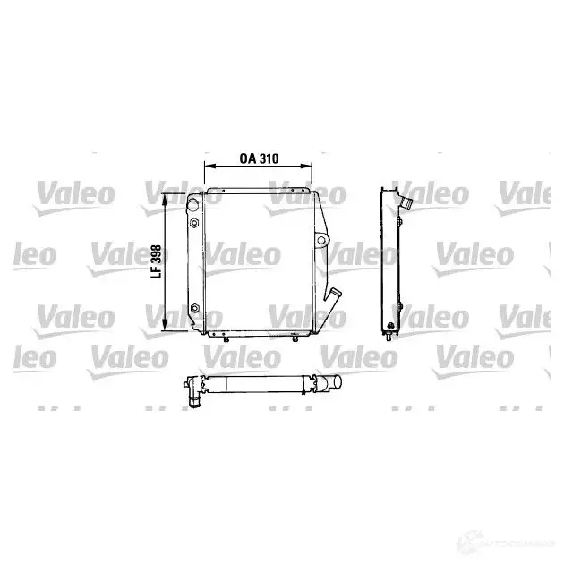 Радиатор охлаждения двигателя VALEO TH004 RA25 5 810926 239776