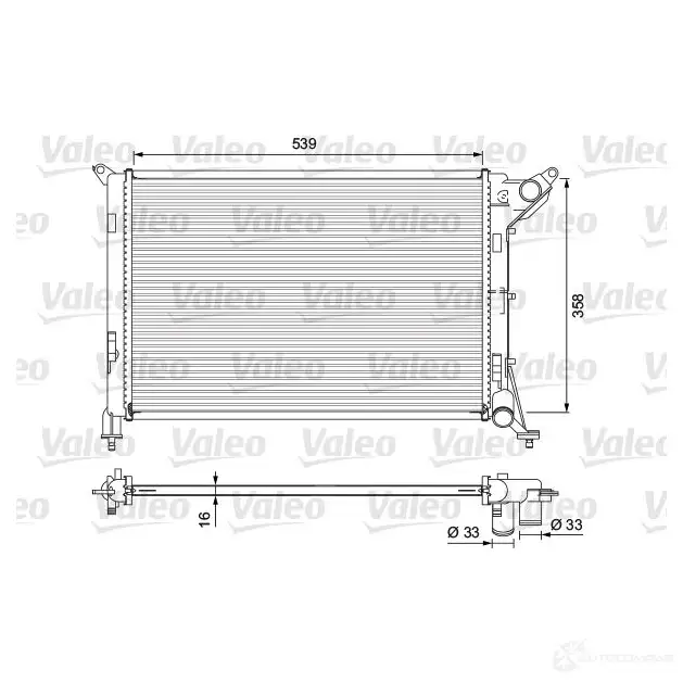 Радиатор охлаждения двигателя VALEO 1206109776 67 EPIV 701730 3276427017304 изображение 0