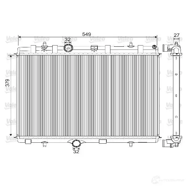 Радиатор охлаждения двигателя VALEO UK Z2K 733101 1437964279