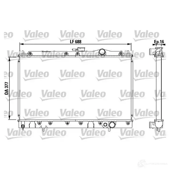 Радиатор охлаждения двигателя VALEO 731055 GMTWYC M 3276427310559 1416863259