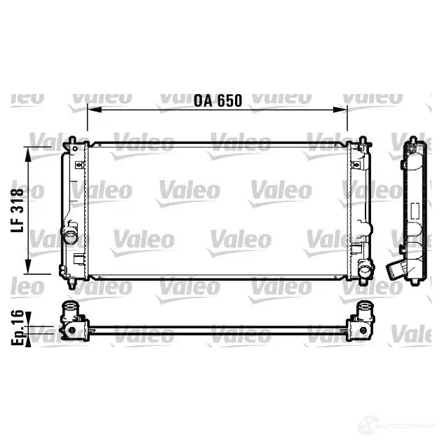 Радиатор охлаждения двигателя VALEO 236523 7 I9261B 732413 3276427324136