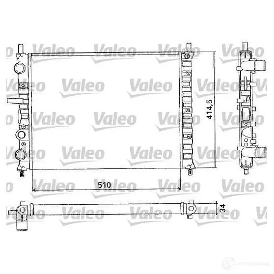 Радиатор охлаждения двигателя VALEO 236198 RM167 RM1 10 731302 изображение 0