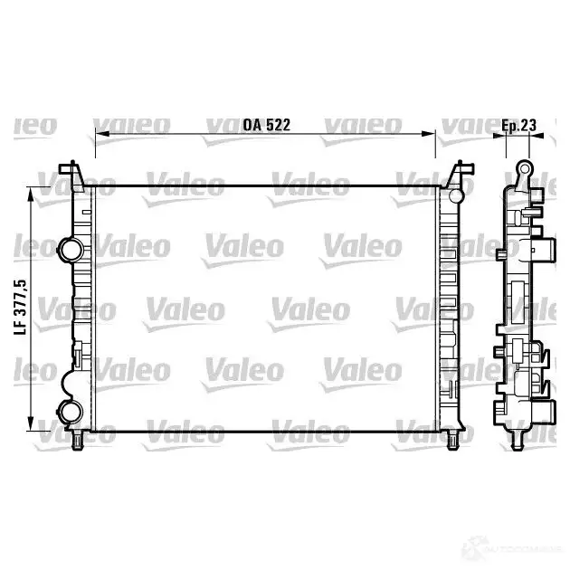 Радиатор охлаждения двигателя VALEO 236783 EWJV G 3276427329483 732948