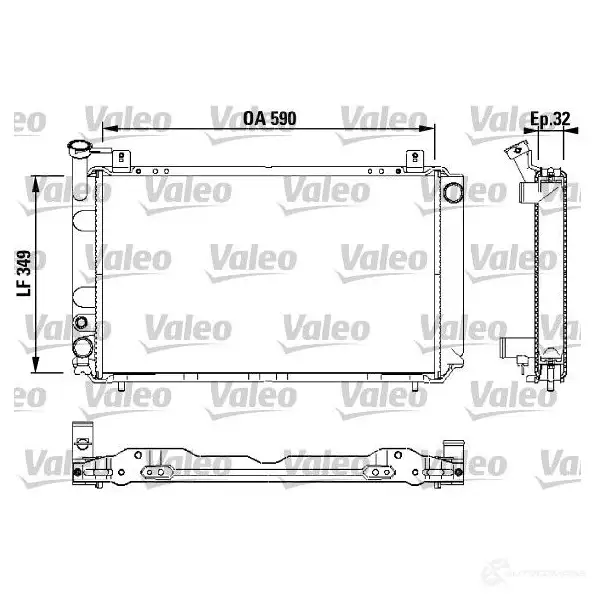 Радиатор охлаждения двигателя VALEO 235867 730408 3276427304084 HBUO X4