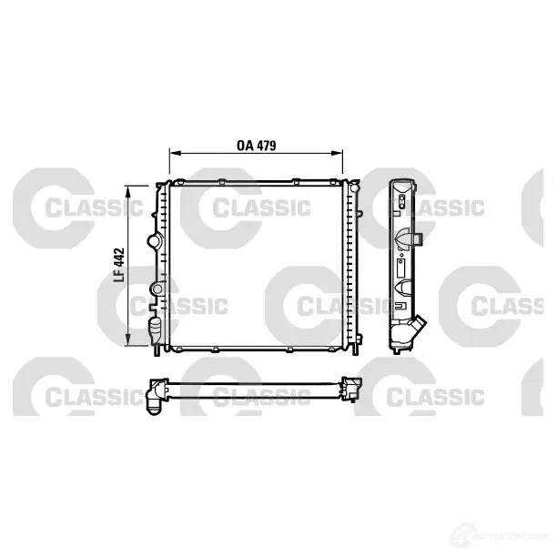 Радиатор охлаждения двигателя VALEO R A1109 231910 220748 7FMPJ