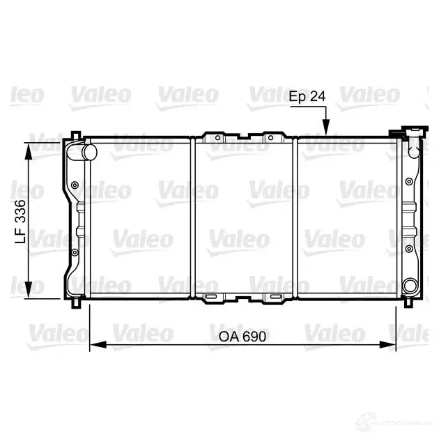 Радиатор охлаждения двигателя VALEO 3276427310733 731073 236083 B5C D04