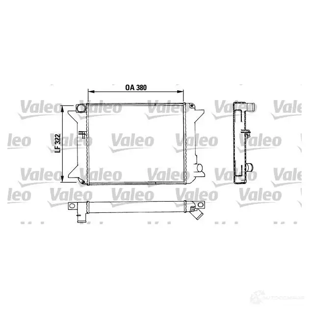Радиатор охлаждения двигателя VALEO 245498 TA37 1 UXTGN4T 883464