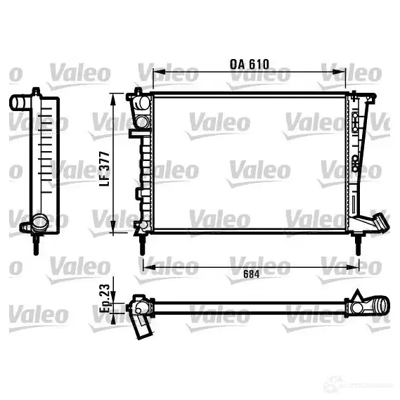 Радиатор охлаждения двигателя VALEO RM10 81 J8U65 236068 731012