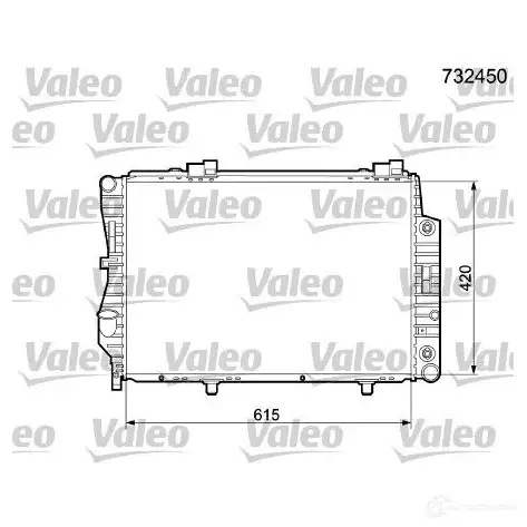 Радиатор охлаждения двигателя VALEO 3276427324501 236543 AH1FG M 732450