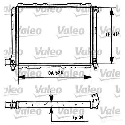 Радиатор охлаждения двигателя VALEO 2F60KD RM1 06 731282 236184