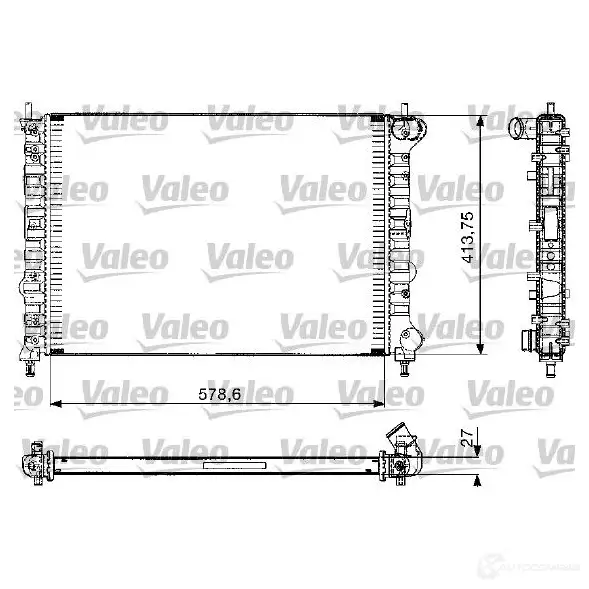 Радиатор охлаждения двигателя VALEO 732582 RA11 91 236609 TH262