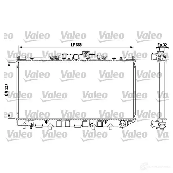 Радиатор охлаждения двигателя VALEO CR USV 731095 236092 3276427310955