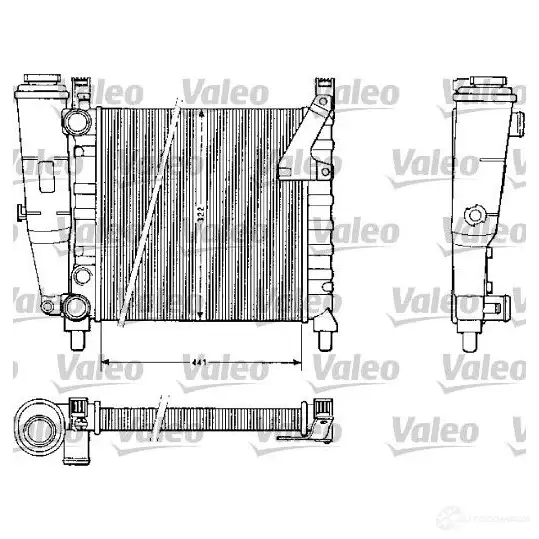 Радиатор охлаждения двигателя VALEO 245546 883813 T A388 D32EW изображение 0