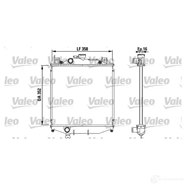 Радиатор охлаждения двигателя VALEO M I6OA 236404 3276427318289 731828