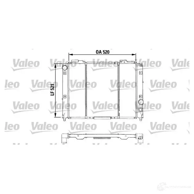 Радиатор охлаждения двигателя VALEO AJRGUN 236023 T A749 730950