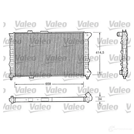 Радиатор охлаждения двигателя VALEO R M199 236569 TH206 732505