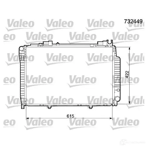 Радиатор охлаждения двигателя VALEO 3276427324495 732449 R GJZV7 236542