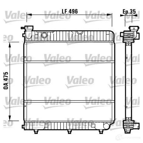 Радиатор охлаждения двигателя VALEO 236376 O 0RON6 731741 3276427317411