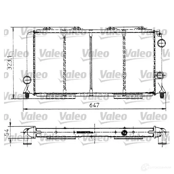 Радиатор охлаждения двигателя VALEO 239807 810991 9GH92YE 2 2870 изображение 0