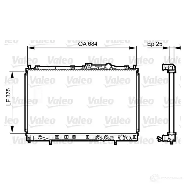 Радиатор охлаждения двигателя VALEO 6N ROG 731649 236337 3276427316490 изображение 0