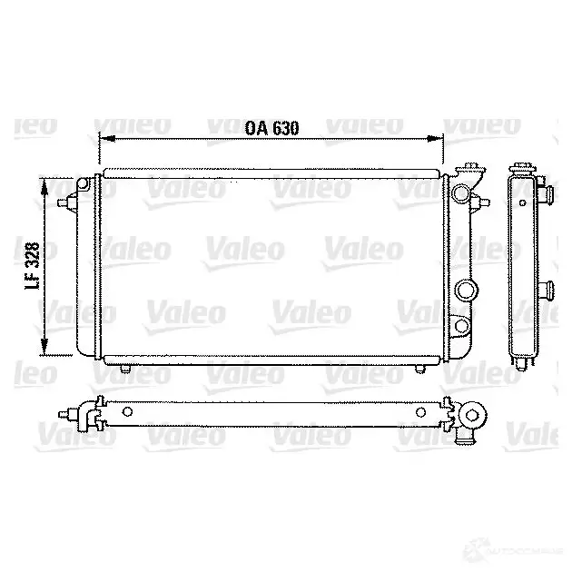 Радиатор охлаждения двигателя VALEO 810889 U9JTOF 239753 RA 352