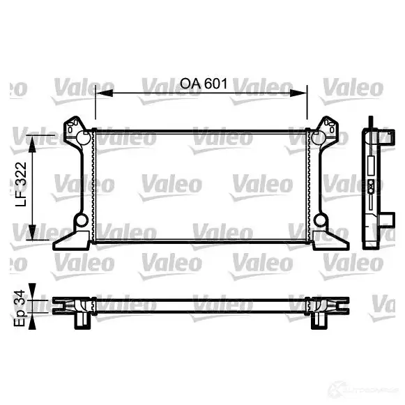 Радиатор охлаждения двигателя VALEO RM1732 235781 RC1 097 730124 изображение 0