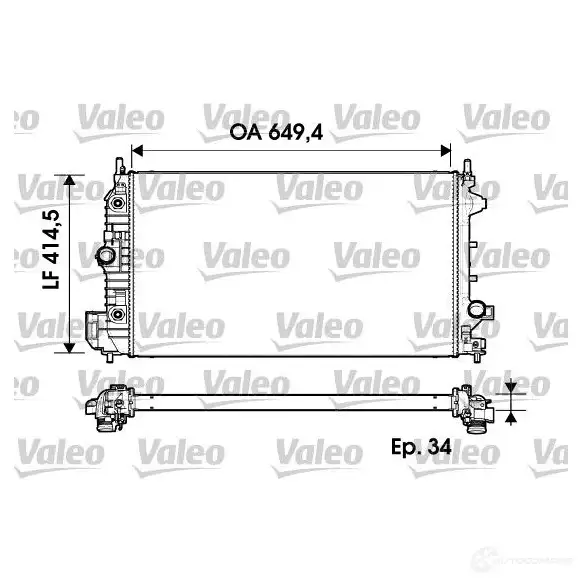 Радиатор охлаждения двигателя VALEO M QC17 734345 237111 3276427343458 изображение 0