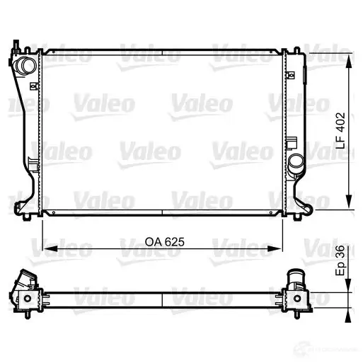 Радиатор охлаждения двигателя VALEO 3276427355734 237551 I UALA 735573
