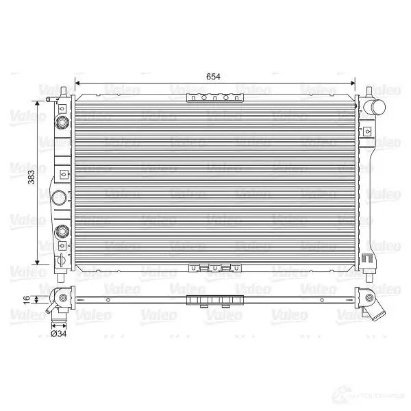 Радиатор охлаждения двигателя VALEO 3276427015584 235149 Z AA2ZYQ 701558