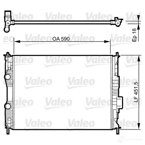 Радиатор охлаждения двигателя VALEO 237461 735281 3276427352818 1B 6TZ8L