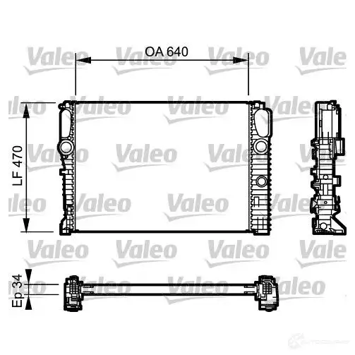 Радиатор охлаждения двигателя VALEO 0GVQ28 RA 1041 732849 236724 изображение 0