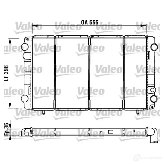 Радиатор охлаждения двигателя VALEO RE01540 RC10 93 730944 236018 изображение 0