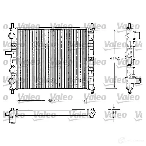 Радиатор охлаждения двигателя VALEO 732503 236567 TH201 RM20 1 изображение 0