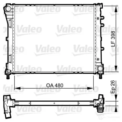 Радиатор охлаждения двигателя VALEO ZS1 W53S 1206141928 3276427354980 735498 изображение 0