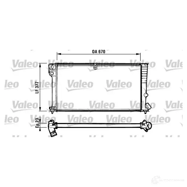Радиатор охлаждения двигателя VALEO TH168 RM10 83 236296 731570