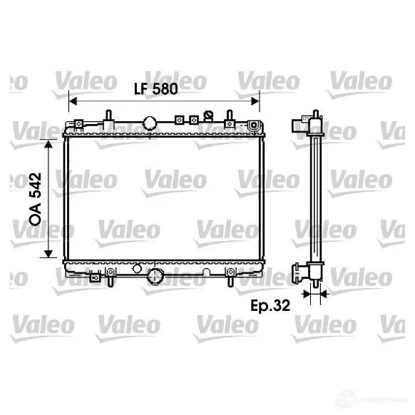 Радиатор охлаждения двигателя VALEO 237071 JT 0UJP 3276427342796 734279 изображение 0