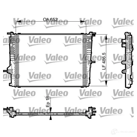 Радиатор охлаждения двигателя VALEO 735463 3276427354638 237505 3WZ Q7 изображение 0