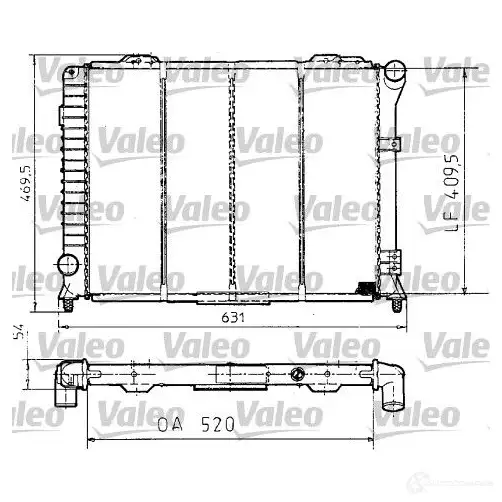 Радиатор охлаждения двигателя VALEO 810994 QP574 239810 TA 599