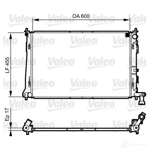Радиатор охлаждения двигателя VALEO JWC DX 735564 237544 3276427355642