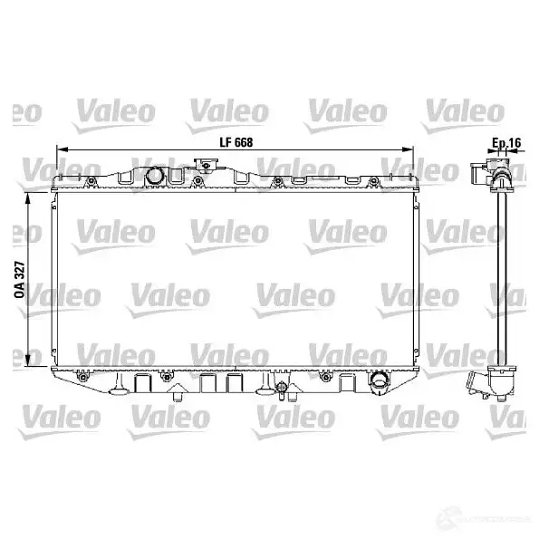 Радиатор охлаждения двигателя VALEO 09 8I6 731098 236095 3276427310986 изображение 0